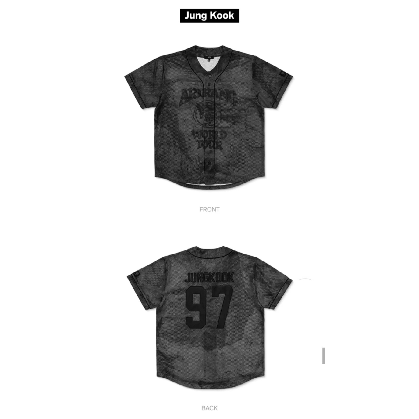 BTS Pop-Up MD S/S Jersey: Jung Kook