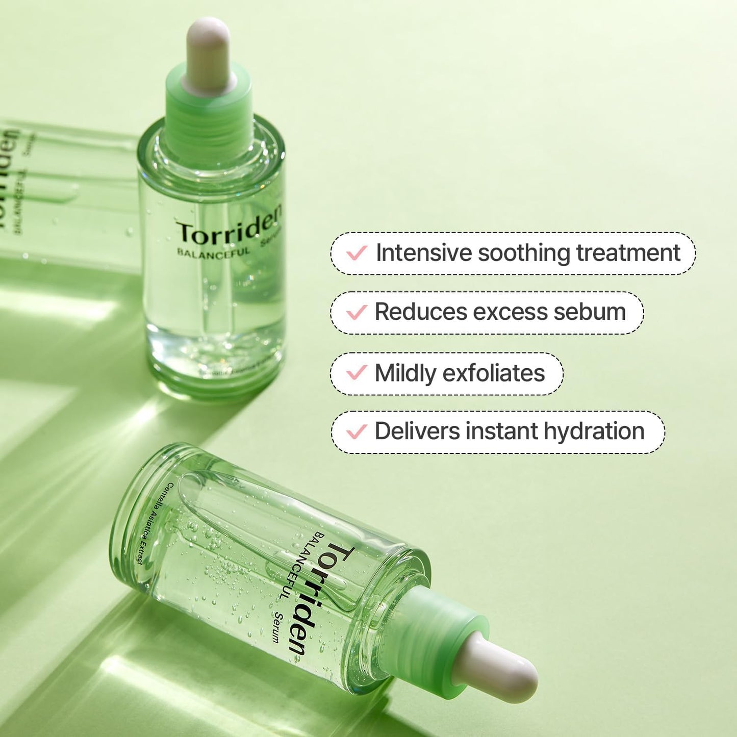 Torriden Balanceful Cica Serum 50ml - Siero Lenitivo per Pelle Sensibile, Mista e Impura