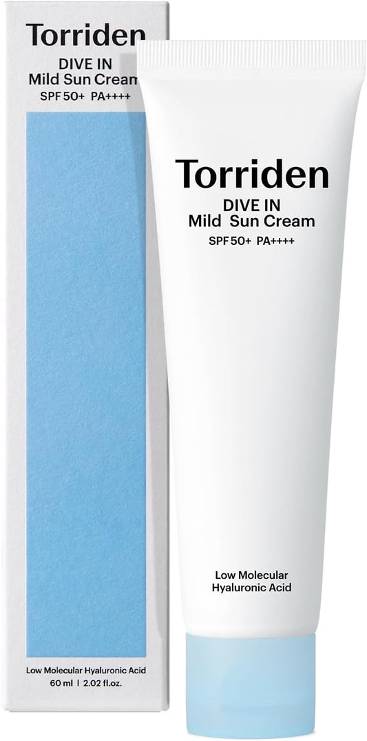 Torriden DIVE-IN Sun Cream SPF50+ PA++++ 60ml - Crema Solare Idratante per Pelle Sensibile